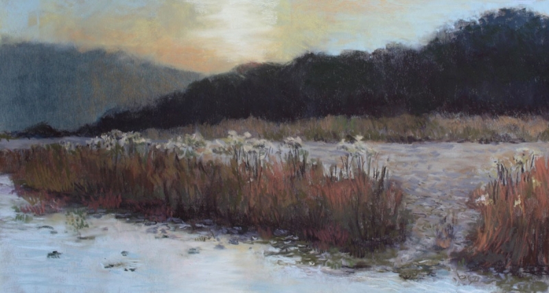 Sundown at the River by artist Jan Frazier